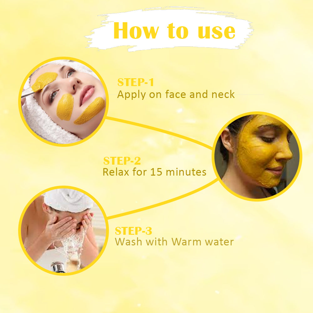 Ubtan Face Mask Tan Removal & Blemish Minimising Face Mask | Tanning & Glowing Skin | Fairness | Face Brightening Ubtan Face Mask With Saffron & Turmeric | 200g