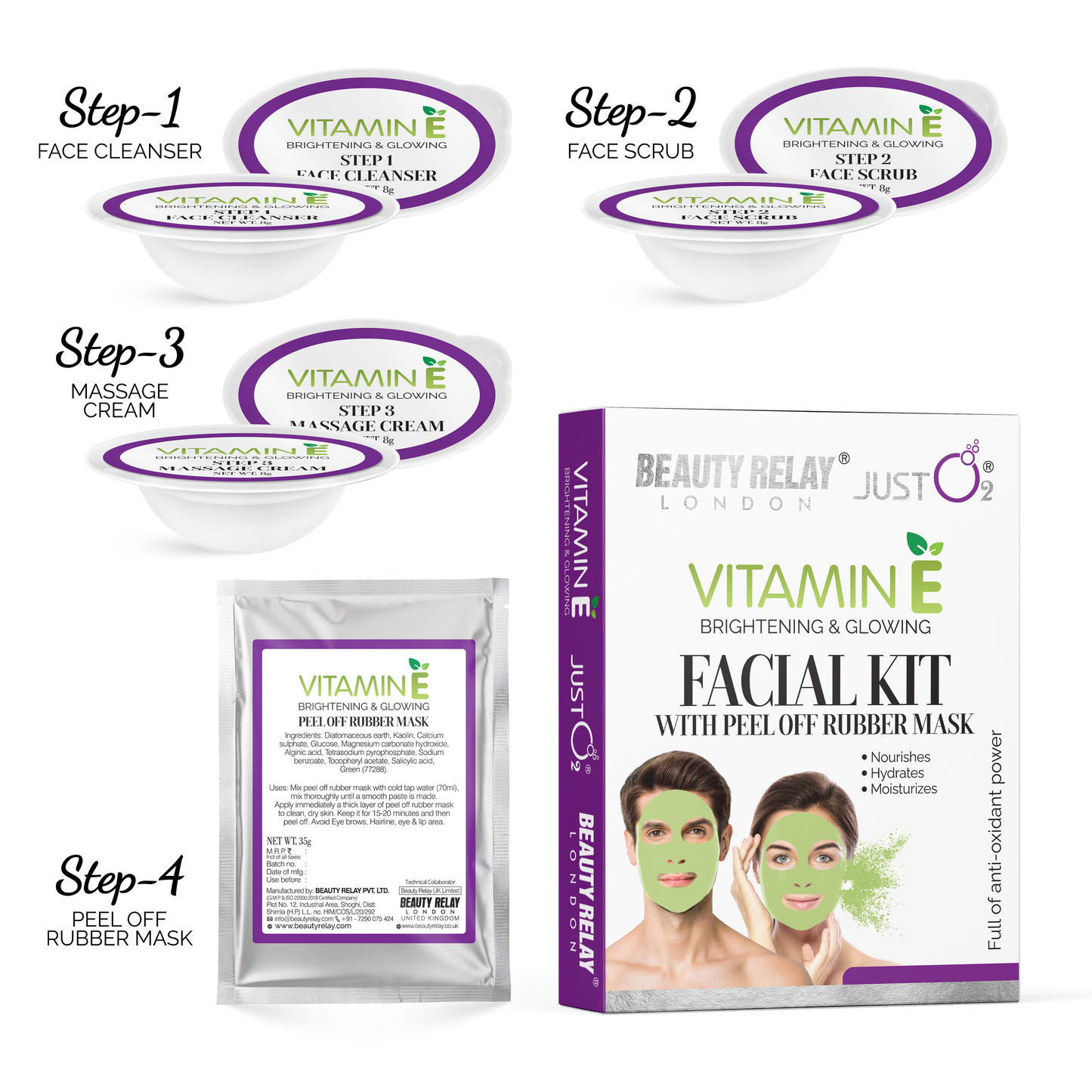 Vitamin E Facial Kit With Peel Off Rubber Mask