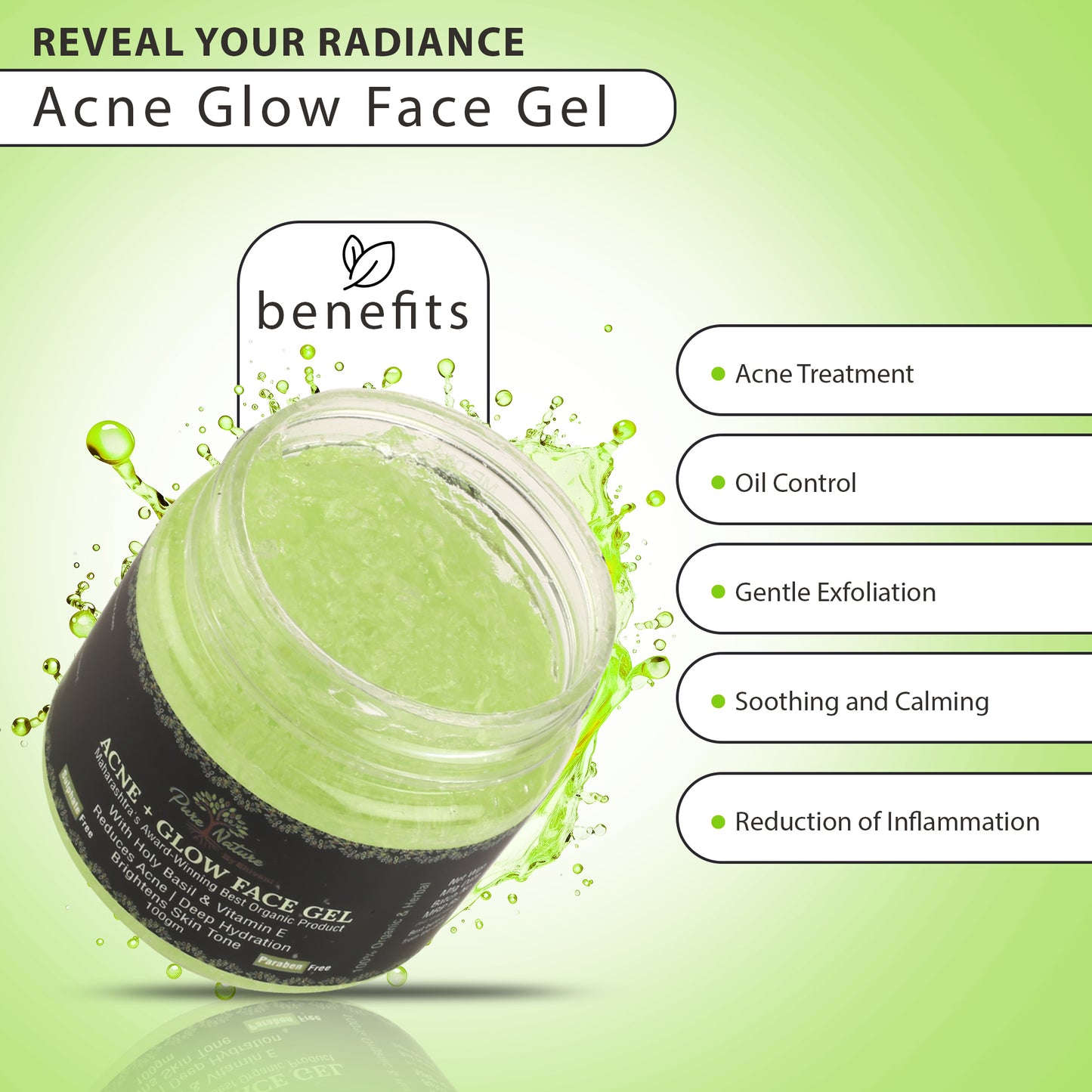 Pure Nature Acne + Glow Face Gel