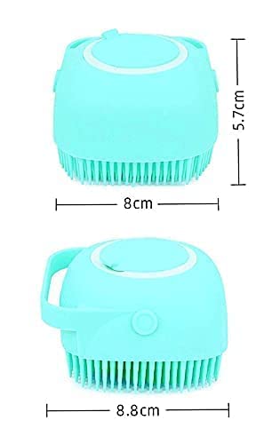 Silicone Body Brush - Bathing Brush for Skin Deep Cleaning Massage, Dead Skin Removal Exfoliating, for Men & Women (Mint Green) (Bath Brush with Soap Dispenser)
