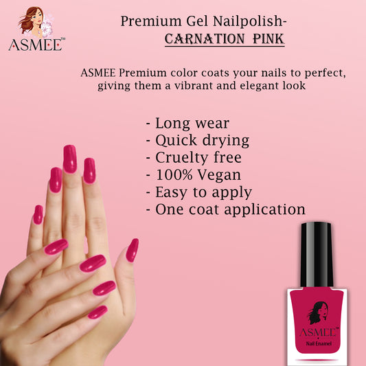 Asmee Premium Gel Nail Polish - Carnation Pink