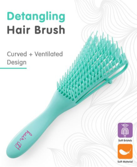 Detangler Hair Comb Brush for Adults and Kids Wet & Dry Hair, Removes Knots and Tangles Pain Free