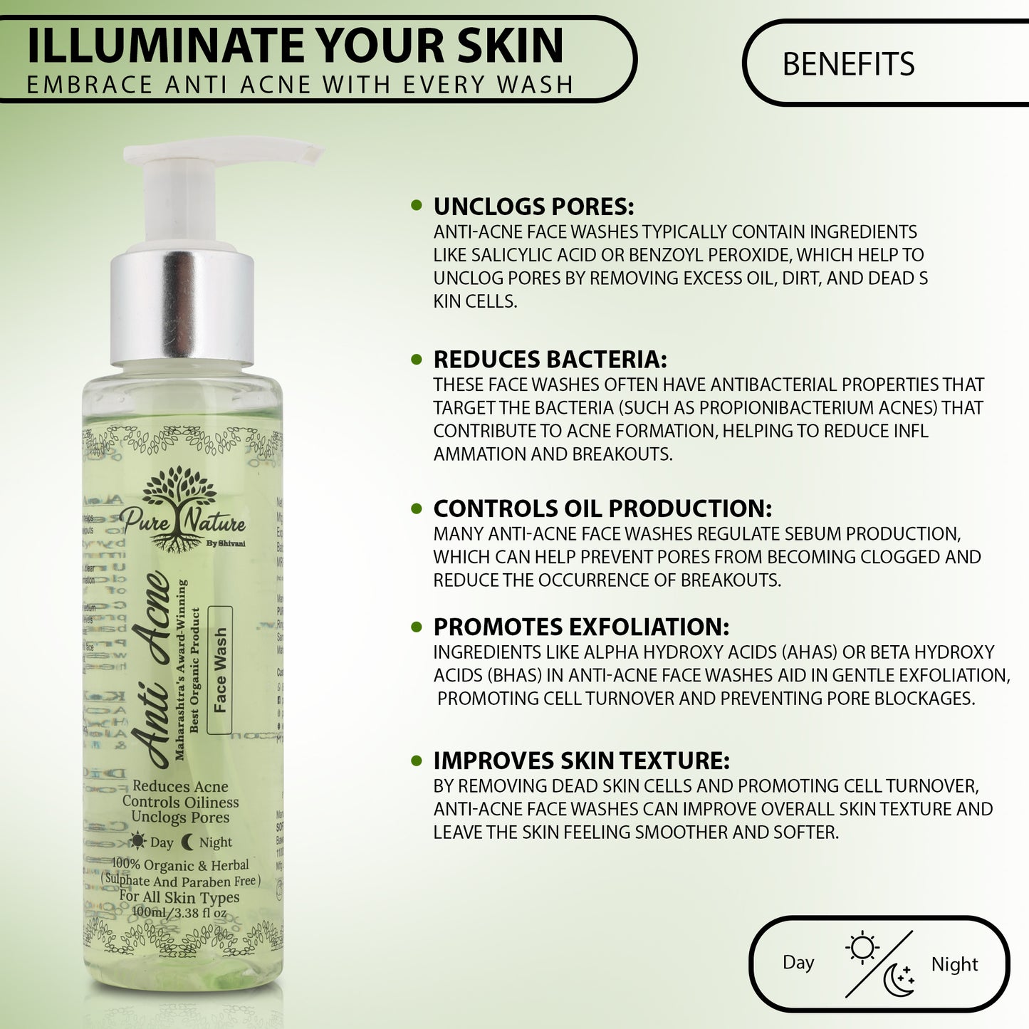 Pure Nature Anti Acne Face Wash