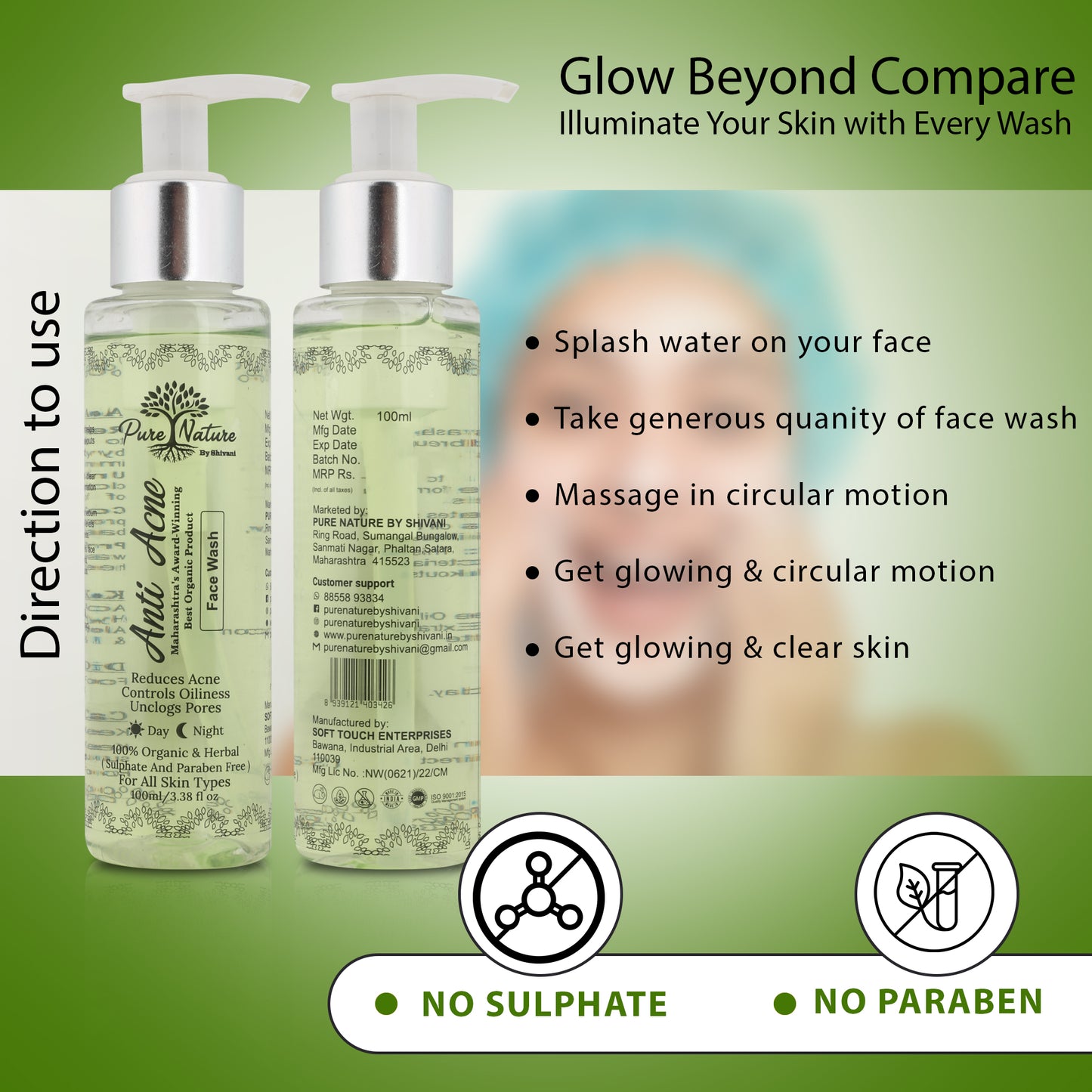 Pure Nature Anti Acne Face Wash