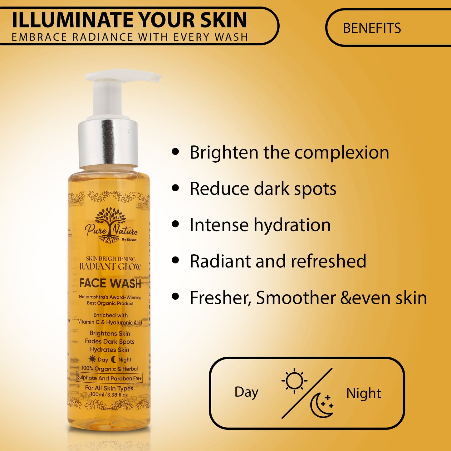Pure Nature Skin Brightening Radiant Glow Face Wash