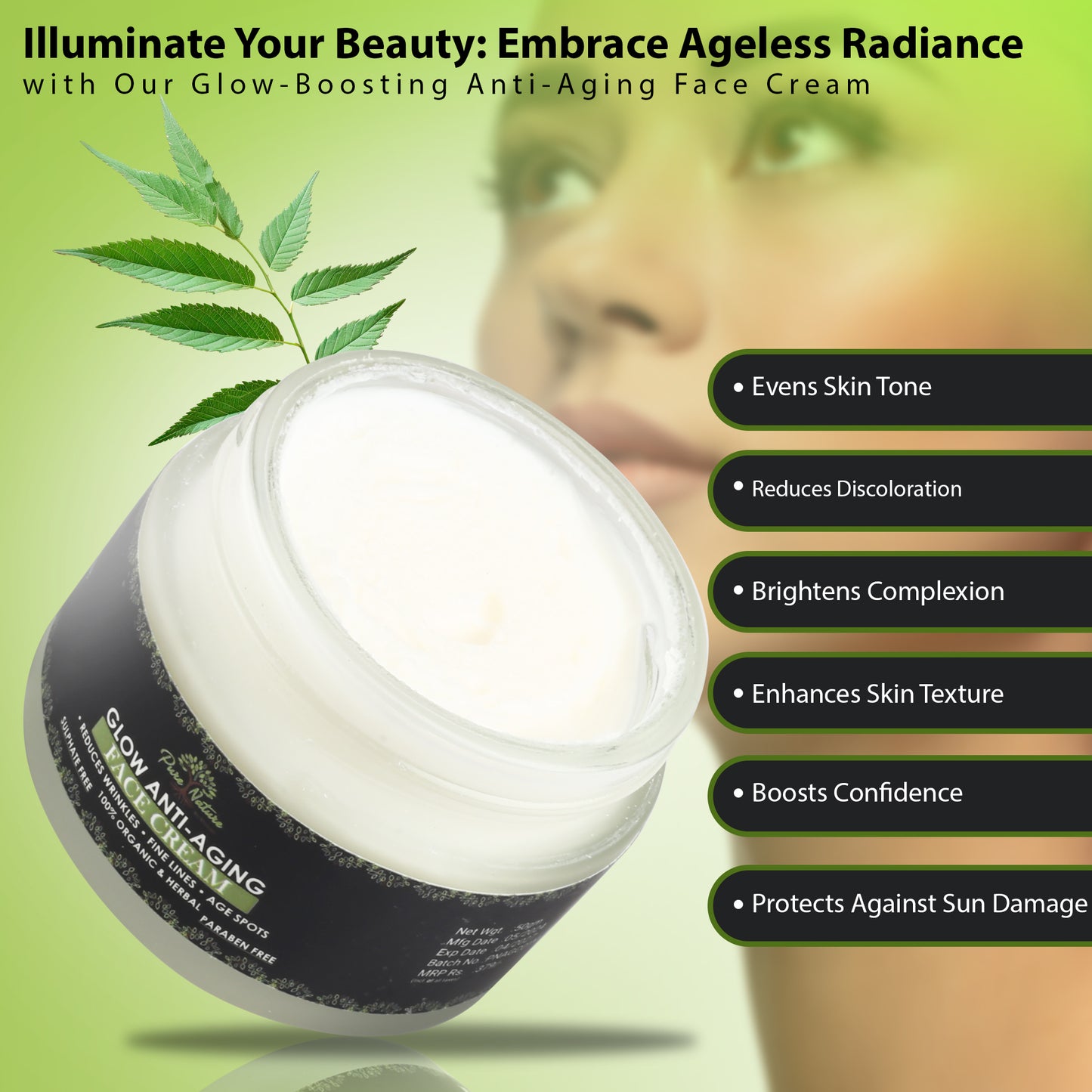 Pure Nature Glow Anti-Aging Face Cream