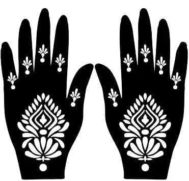 Beautiful Henna Stencils - Both Hands/ Mehendi Designs/ Mehendi DIY Stencil - C108