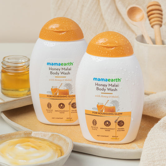 Honey Malai Body Wash with Honey & Malai for Nourishing Glow - 300 ml | Gently Cleanses | Replenishes Moisture