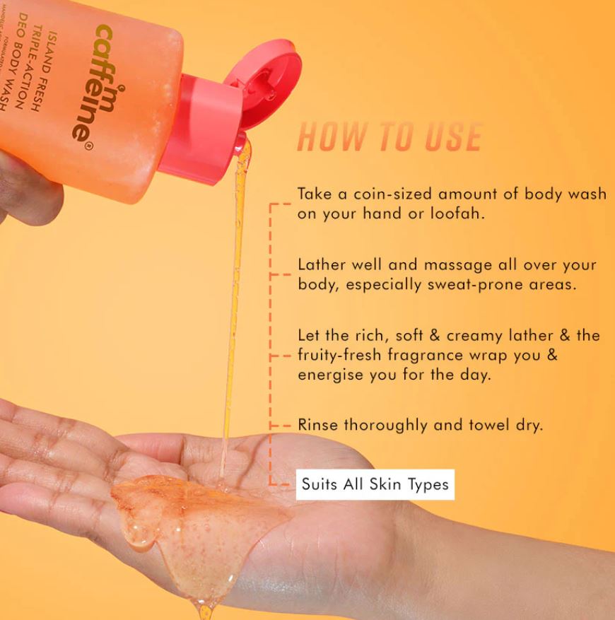 mCaffeine Island Fresh Triple Action Deo Body Wash