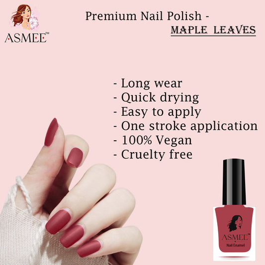 Asmee Premium Nail Polish - Maple Leaves