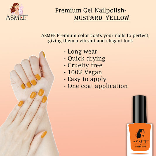 Asmee Premium Gel Nail Polish - Mustard Yellow