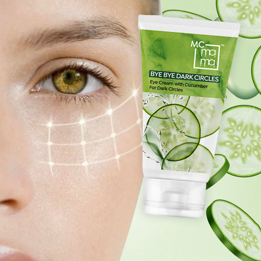Bye Bye Dark Circles Eye Cream For Unisex | Reduces Puffiness & Fine Lines | With Curcumber,Almond,Grape Seed,Wheat germ | 60g