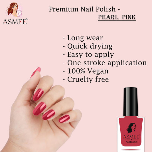 Asmee Premium Nail Polish - Pearl Pink