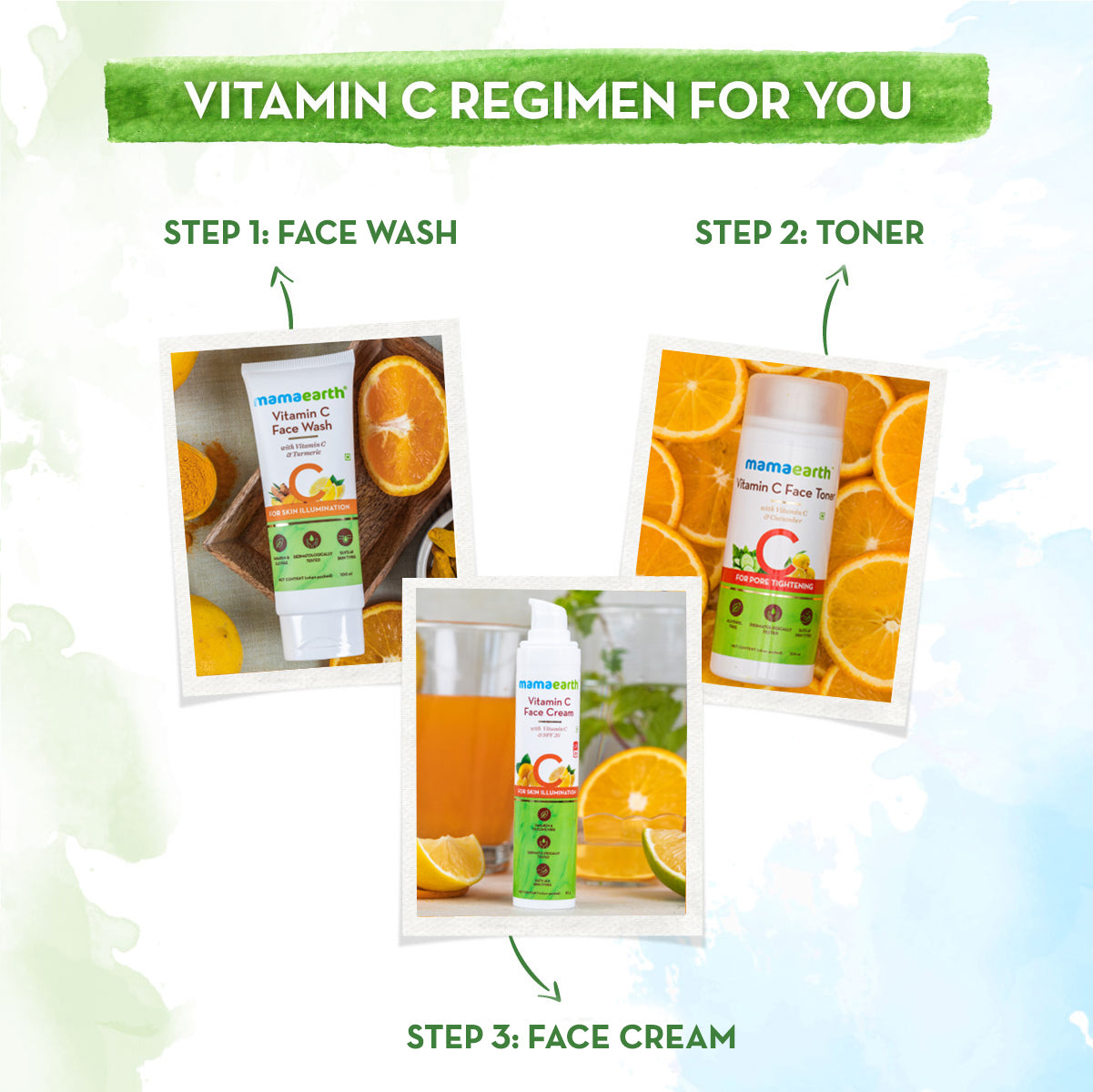 Vitamin C Face Wash with Vitamin C and Turmeric for Skin Illumination - 50 ml