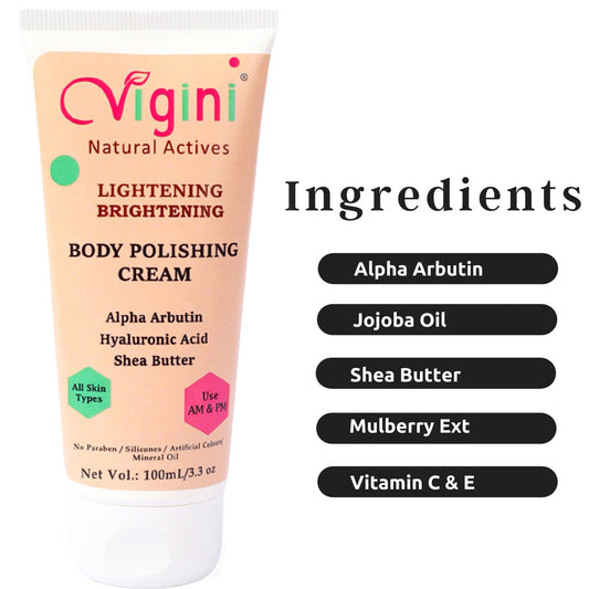 Lightening Brightening Body polishing cream with SPF30 -100gm