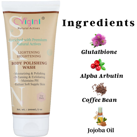 Whitening Lightening Body Polishing Wash