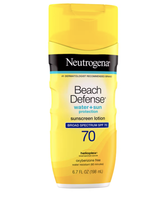 Beach Defense® Water + Sun Protection Oxybenzone-Free Sunscreen Lotion Broad Spectrum SPF 70