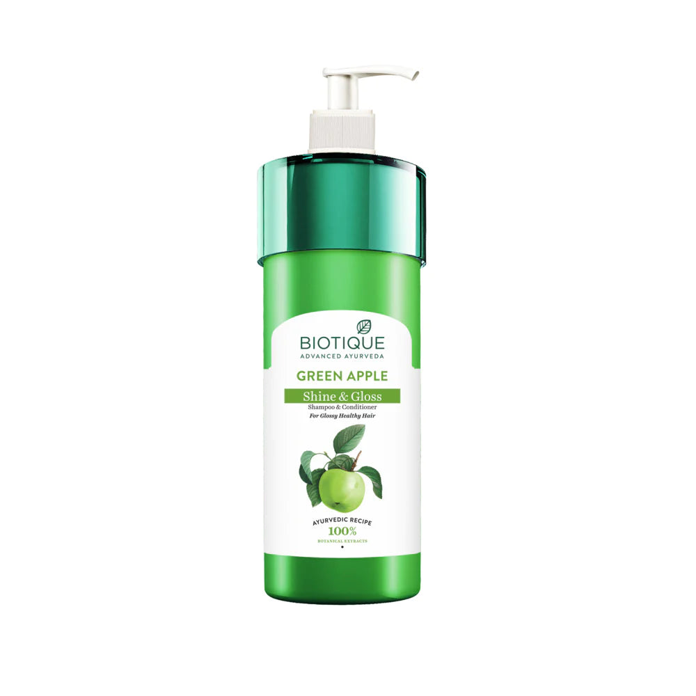 GREEN APPLE SHINE & GLOSS SHAMPOO & CONDITIONER FOR GLOSSY HEALTHY HAIR