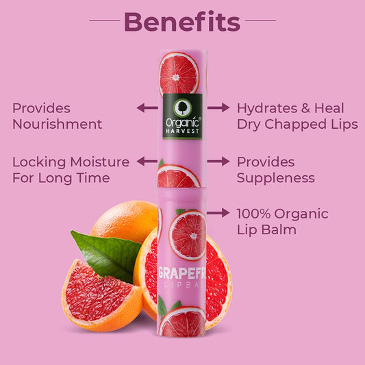 Grapefruit Lip Balm with Mango Butter, 3 gm