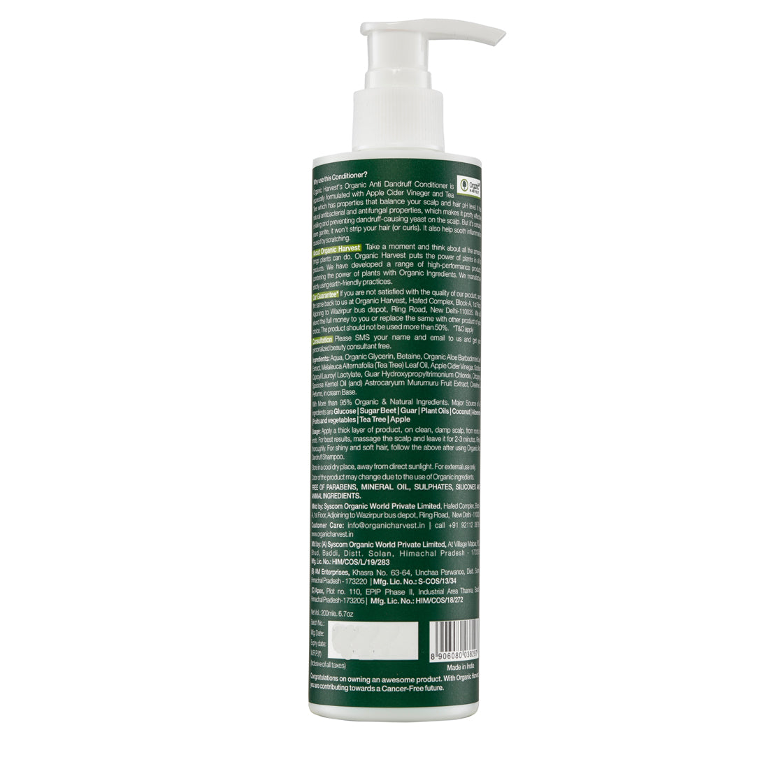 Anti-Dandruff Conditioner with Apple Cider Vinegar & Tea Tree Extracts - 200ml