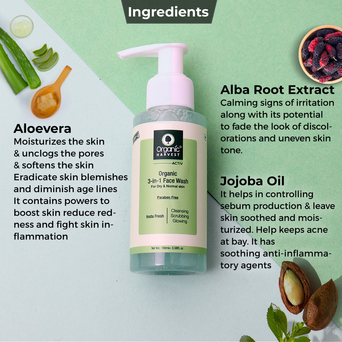 Organic Harvest Face Wash