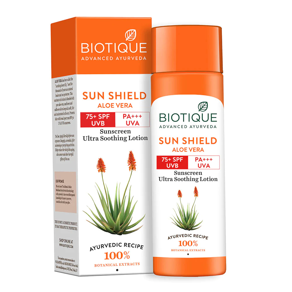 Sun Shield Aloe Vera 75+Spf Sunscreen Lotion 190ml