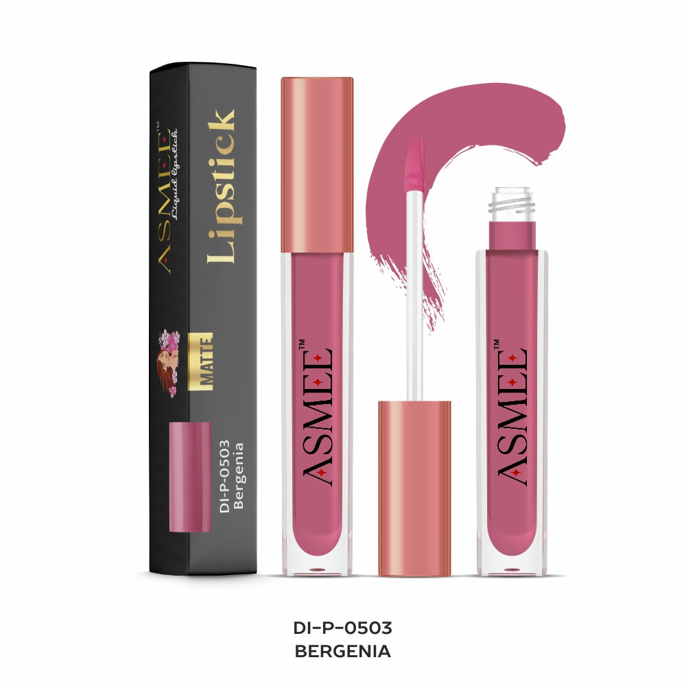 Asmee - Combo of three Liquid Matte lipstick - Bergenia, Ruby Red, Tulip