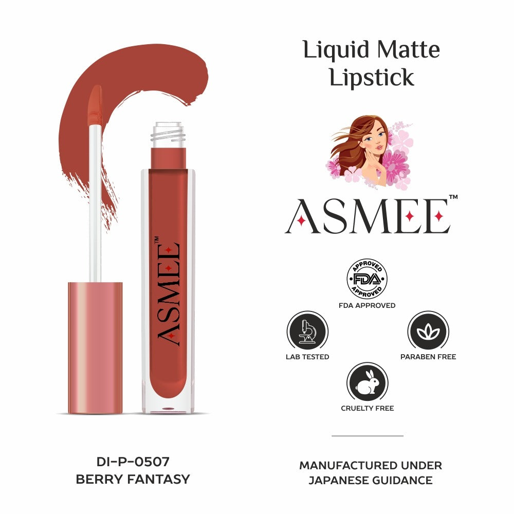 Orange liquid matte lipstick