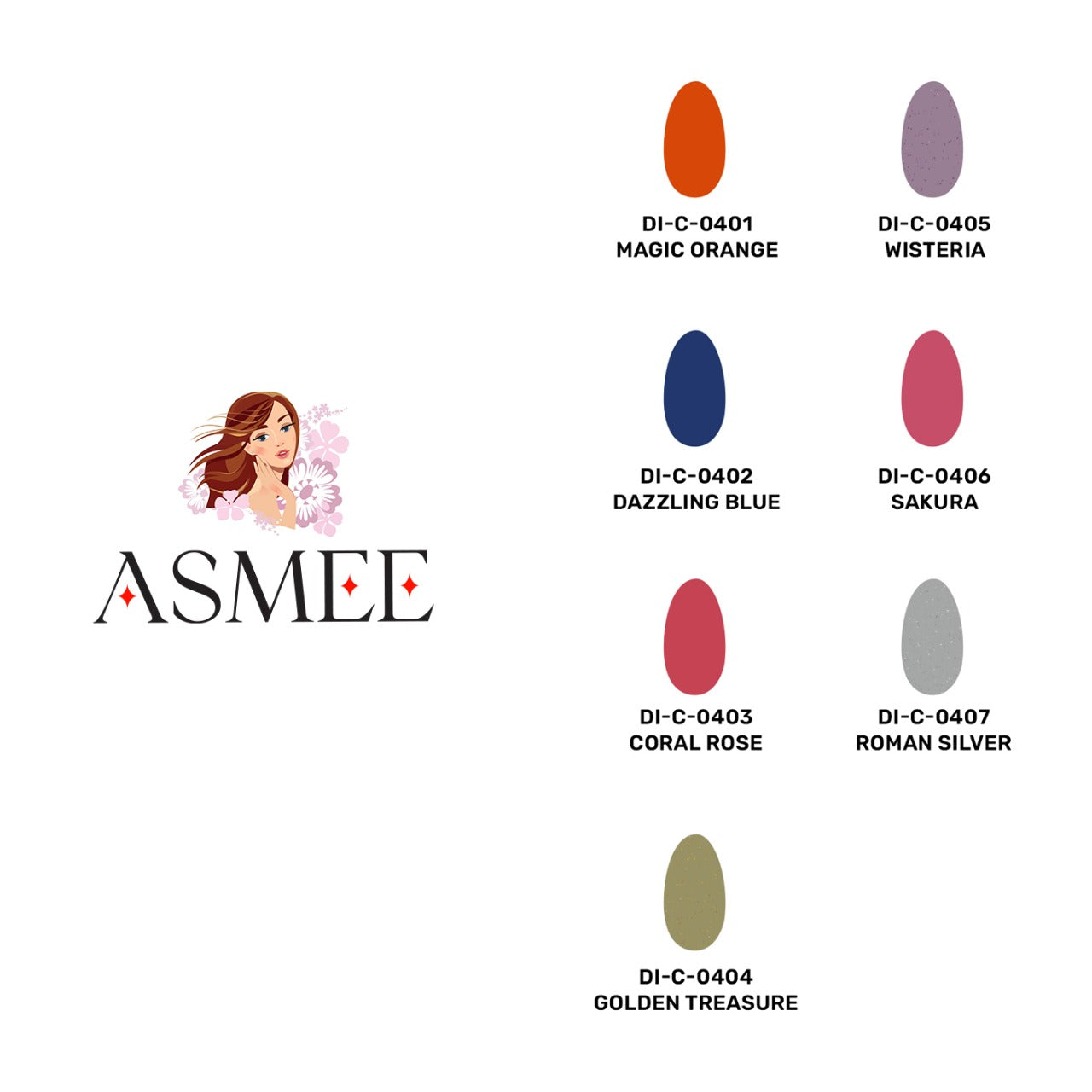 Asmee Combo of 4 Classic Nail Polish