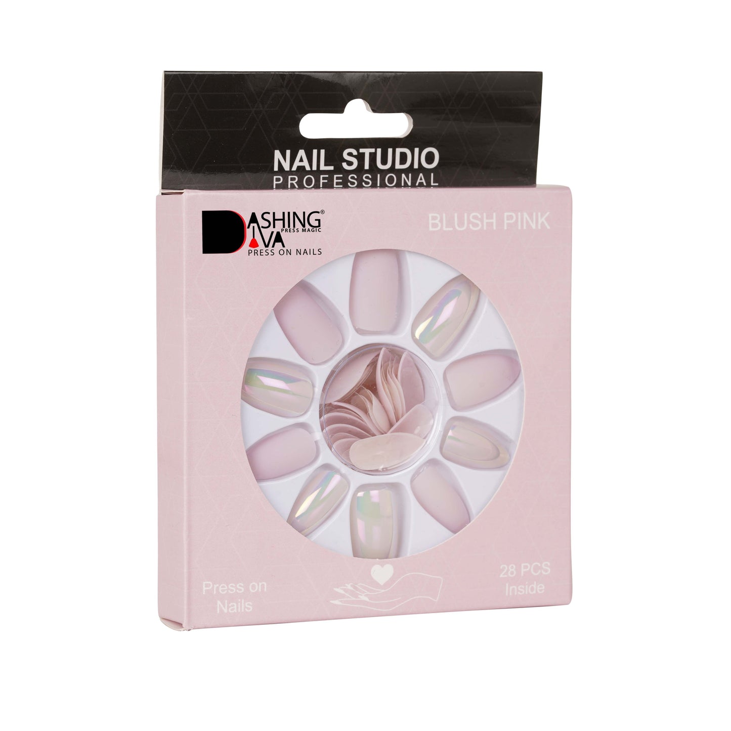 Stick On Nails |  Blush Pink Artificial False Press on Nails Extension With Quick Dry Glue