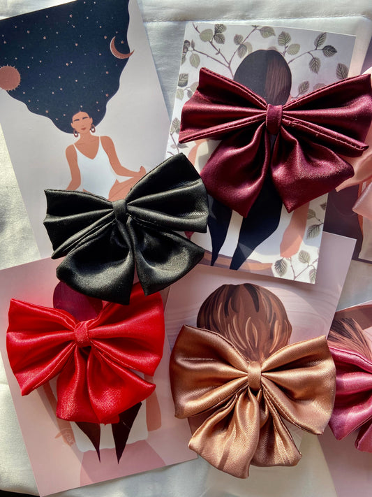 Satin Bow clips