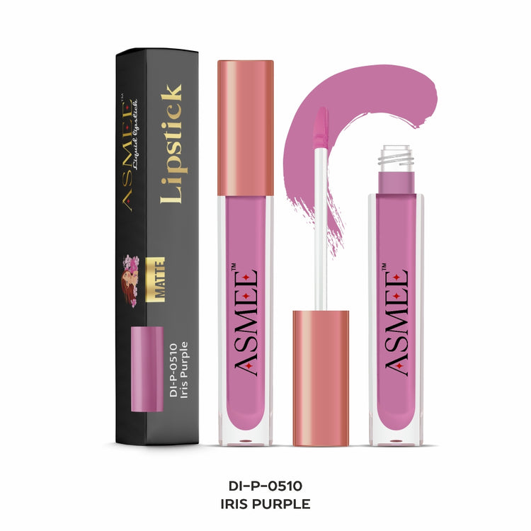 Asmee Liquid Lipstick -Iris Purple  &  Get Matte Lipstick- Primrose  Free