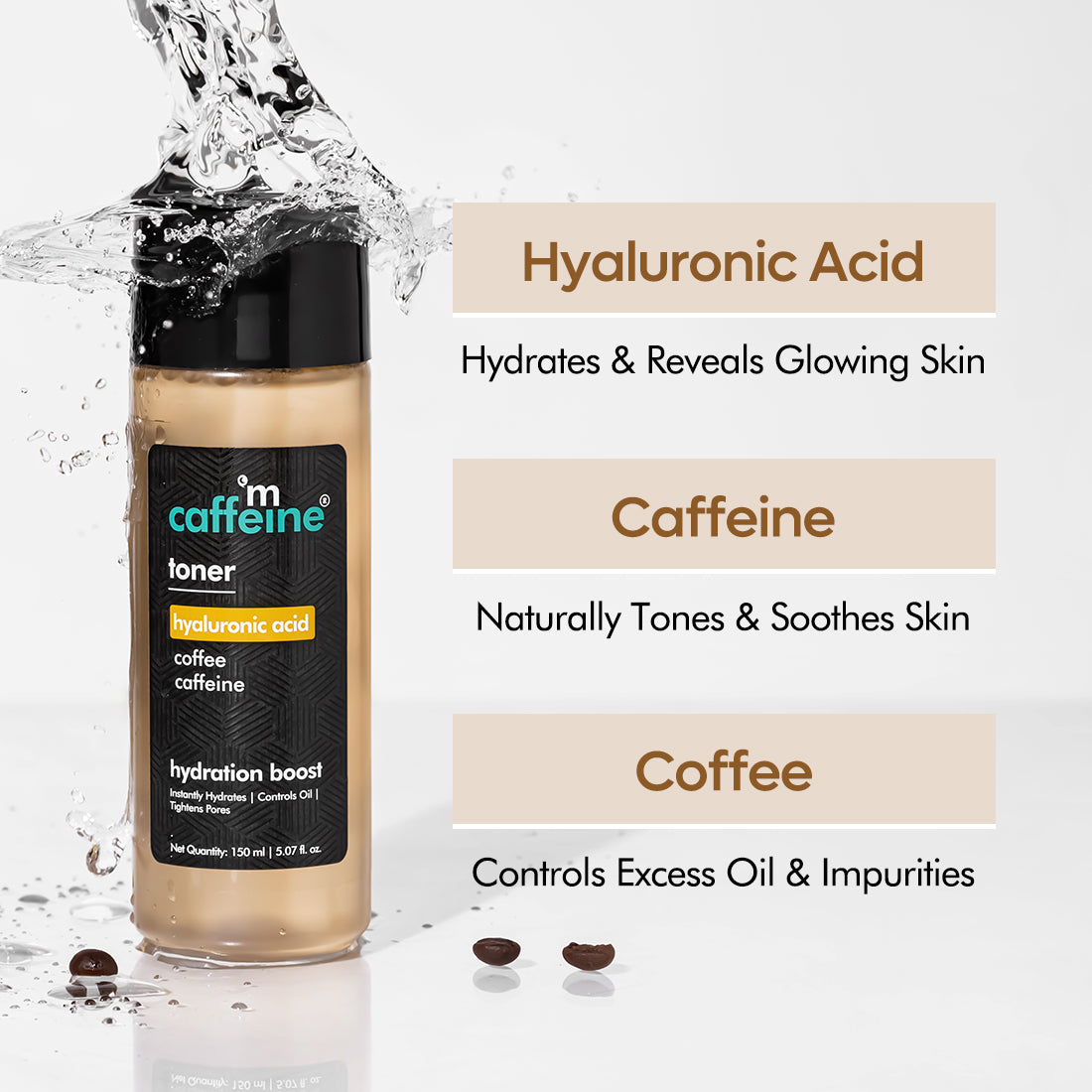 mCaffeine Toner with Hyaluronic Acid & Coffee