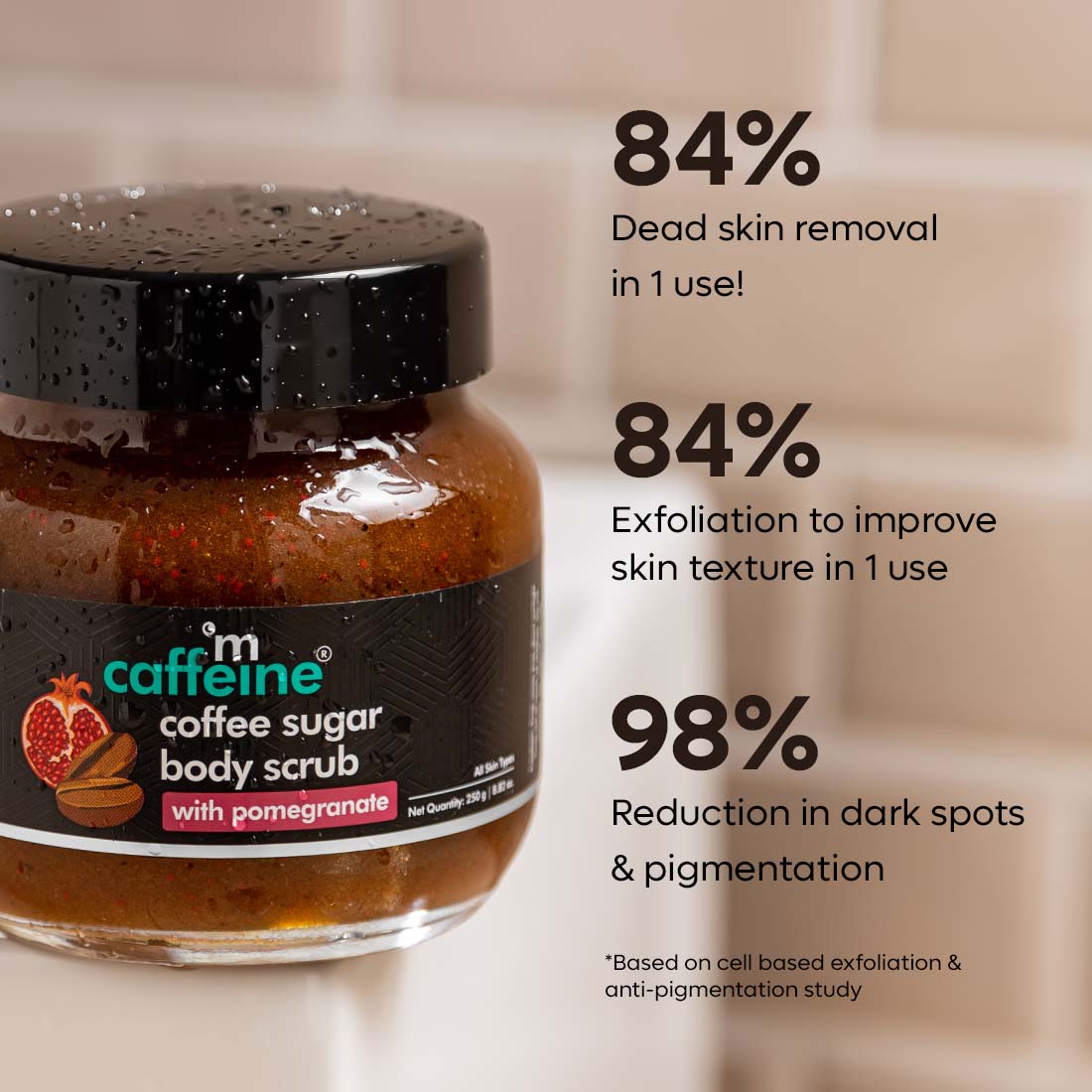 mCaffeine Coffee Sugar Body Scrub with Pomegranate