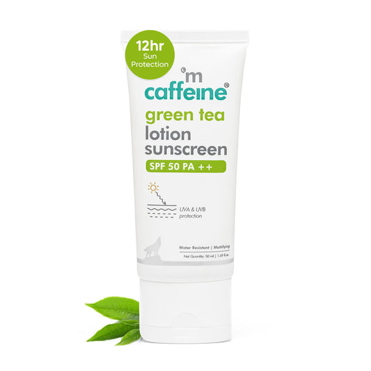 mCaffeine Green Tea Lotion Sunscreen SPF 50 PA ++