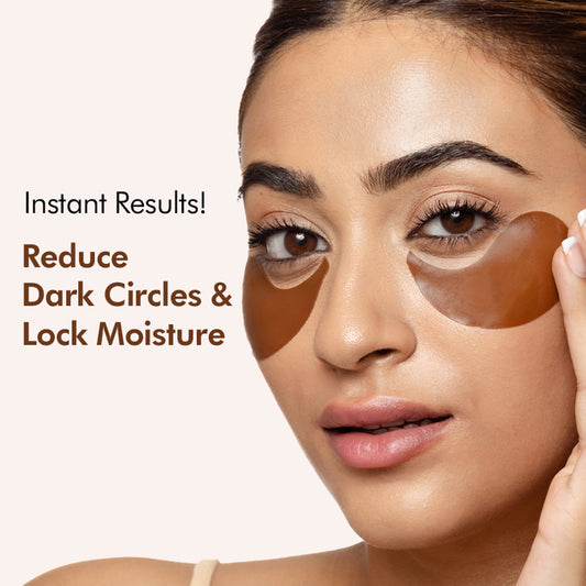 MCaffeine Coffee Hydrogel Under Eye Patches for Dark Circles with Hyaluronic Acid | 30 Pairs