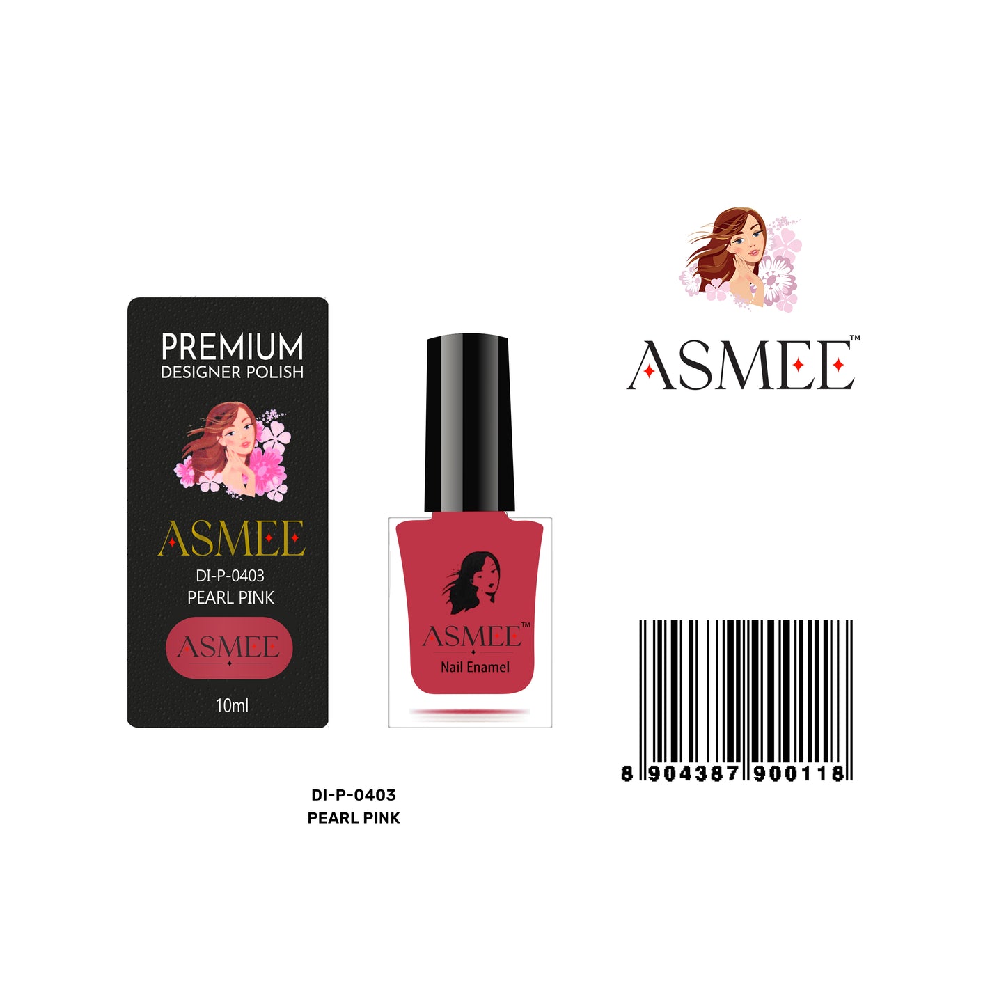 Asmee Premium Nail Polish - Pearl Pink