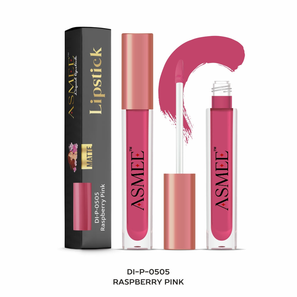 Asmee Liquid Lipstick - Raspberry Pink  &  Get Matte Lipstick- Espresso Free