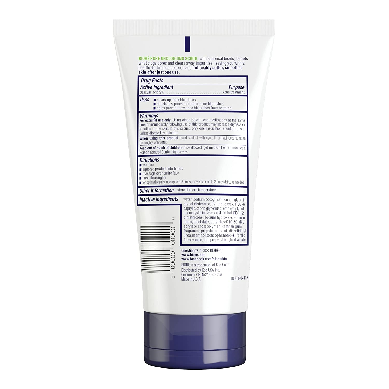 Biore PORE UNCLOGGING SCRUB | Sugatra