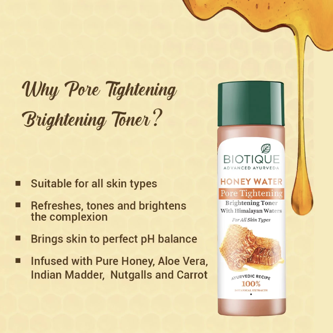 Honey Water Pore Tightening Brightening Toner 120 ml