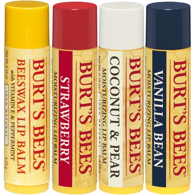 Burt's Bees® 100% Natural Moisturising Lip Balm Freshly Picked 4 Pack