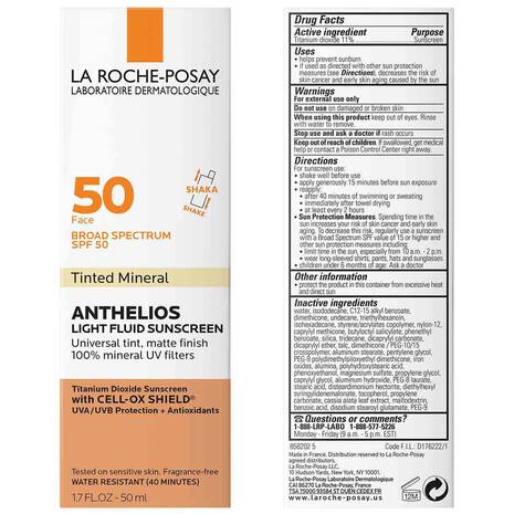 ANTHELIOS MINERAL TINTED SUNSCREEN FOR FACE SPF 50 - 1.7 oz