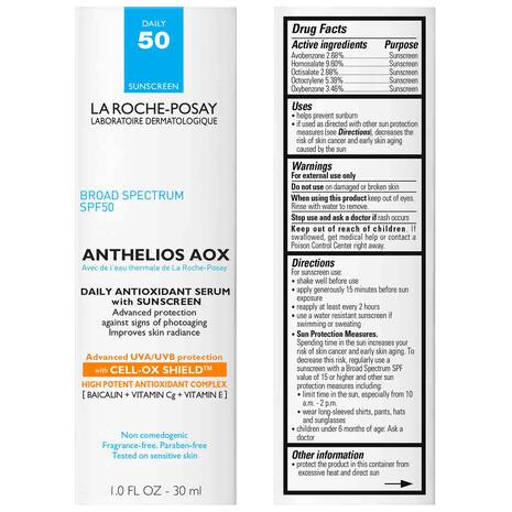 ANTHELIOS AOX ANTIOXIDANT SERUM WITH SPF 50 SUNSCREEN - 1 oz