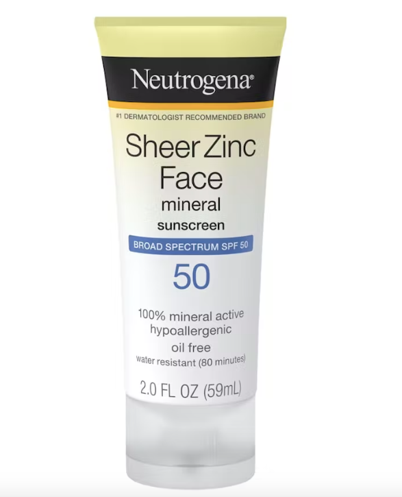 Sheer Zinc Face Dry-Touch Sunscreen Broad Spectrum SPF 50 For Sensitive Skin