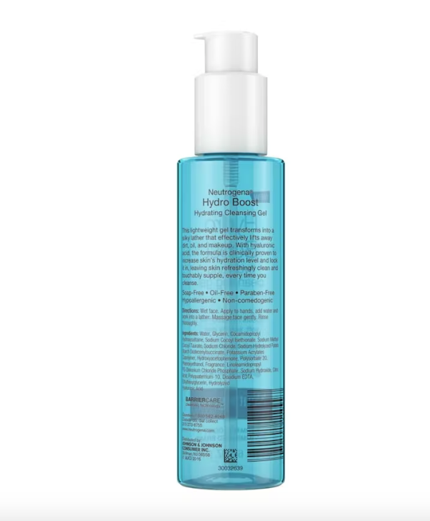 Hydro Boost Cleansing Gel & Oil-Free Makeup Remover with Hyaluronic Acid - 6 oz