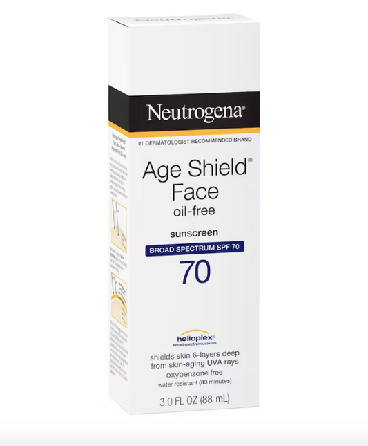 Age Shield® Face Oil-Free Oxybenzone-Free Sunscreen Broad Spectrum SPF 70 - 3 oz