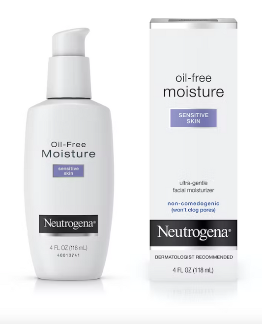 Neutrogena® Oil-Free Face Moisturizer for Sensitive Skin, Fragrance-Free, Non-Comedogenic