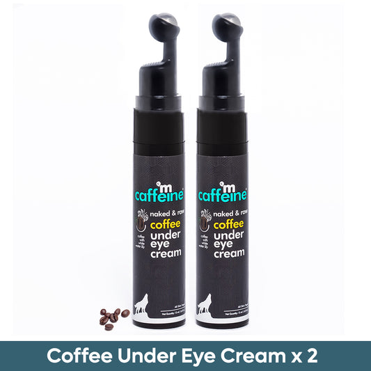 mCaffeine Naked & Raw Coffee Under Eye Cream 15 ml (Pack of 2)