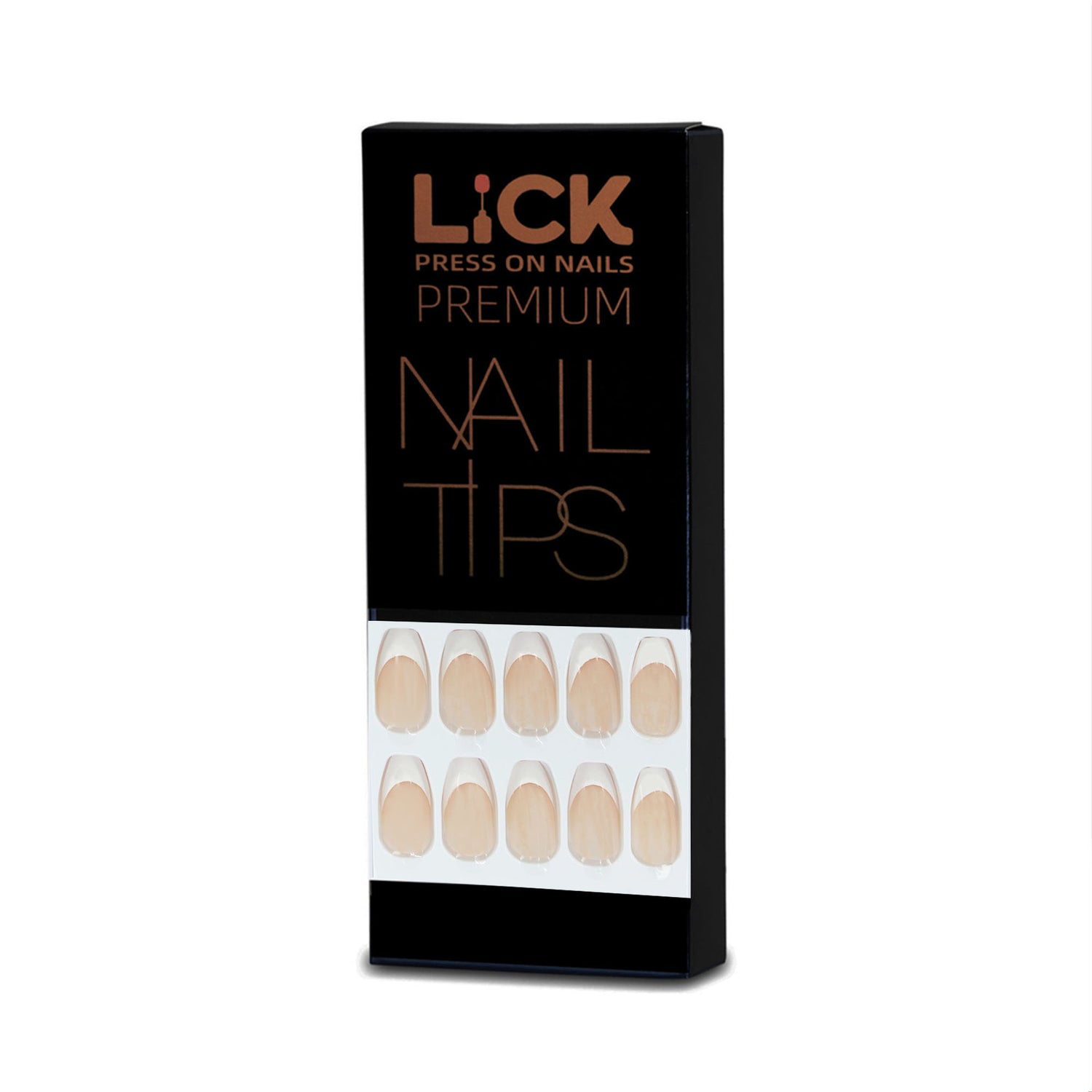 Lick Nail Classic French Tips Ballerina