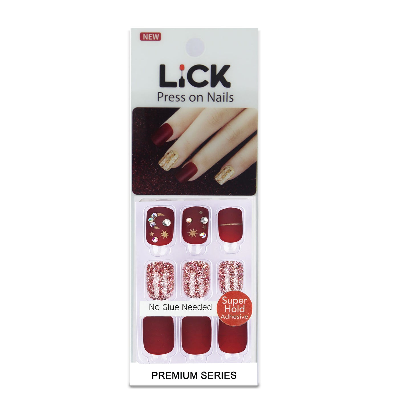 Stick On Nails |  Artificial Reusable Matte Finish Stick on Nails False Nail + Free French Tip